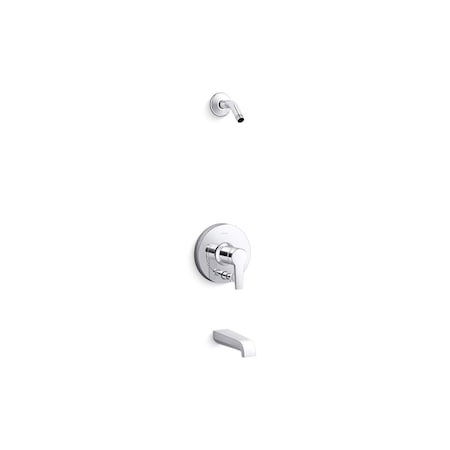 Kohler Pitch Rite-Temp Bath And Shower Trim Kit With Push-Button Diverter T49979-4L-CP